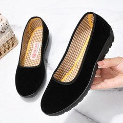 Spring and Autumn New Style Old Beijing Cloth Shoes Women's Single Shoes Slip-on Work Shoes Hotel Etiquette Shoes Square Dance Shoes Walking Shoes