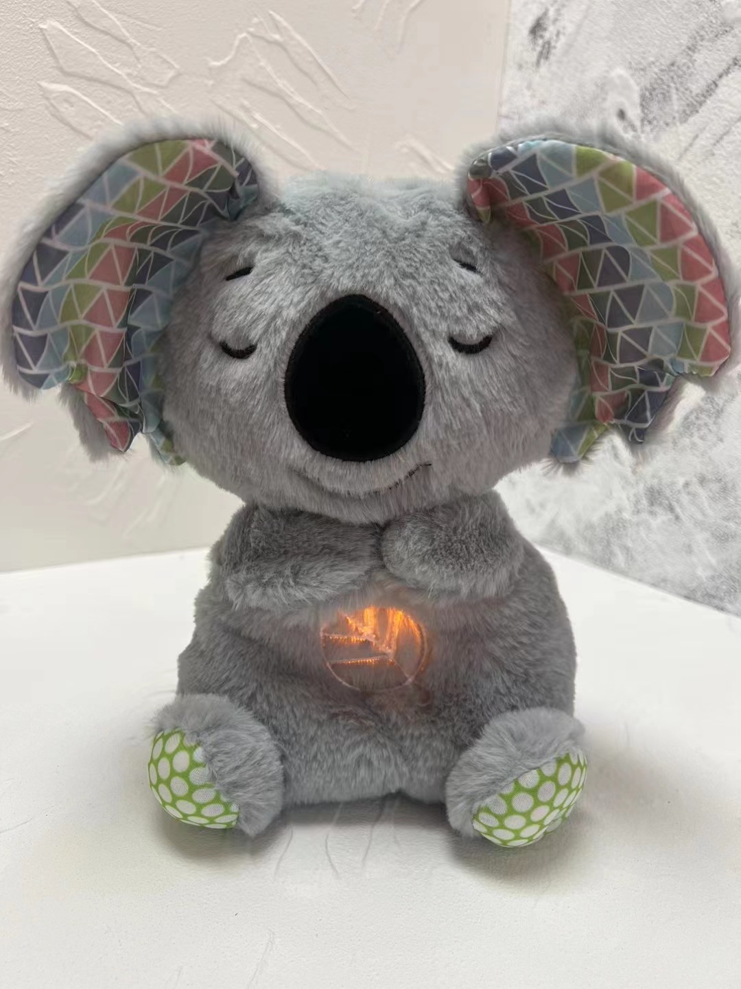 Respirando Oso Pequeña nutria Muñeca de peluche Bebé Consolando Acompañamiento Muñeca Apacigua Música Muñeca Educación temprana Regalo