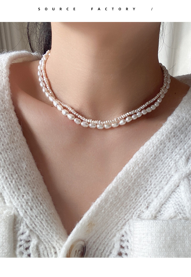 Fashion Geometric Pearl Beaded Necklace 1 Piece