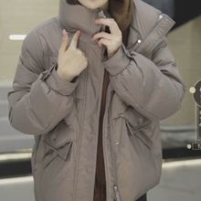 立领短款羽绒服女年冬季新款韩版时尚洋气宽松白鸭绒保暖外套