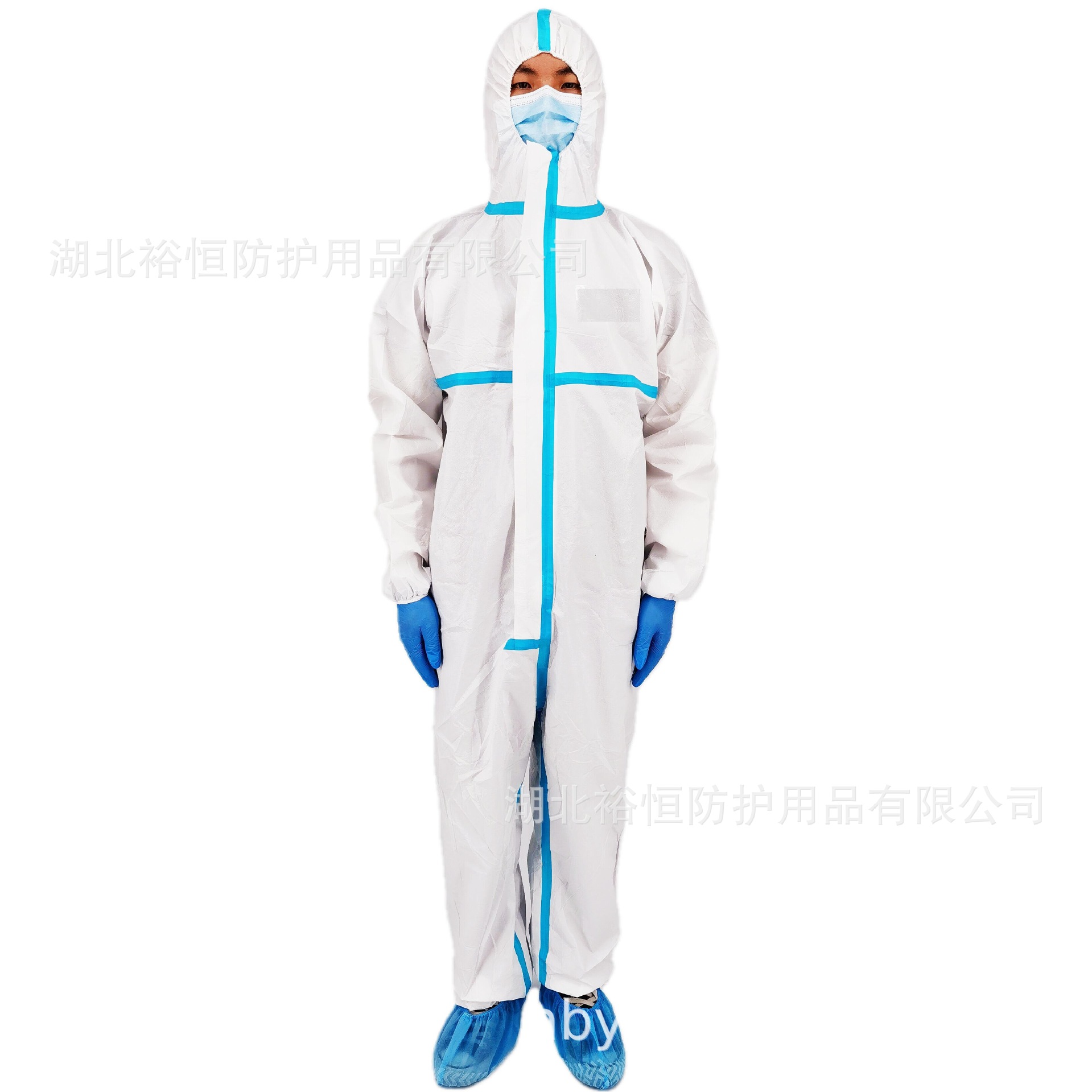 白名单工厂批发现货一次性透气膜SF防护服防水防尘贴条防护服