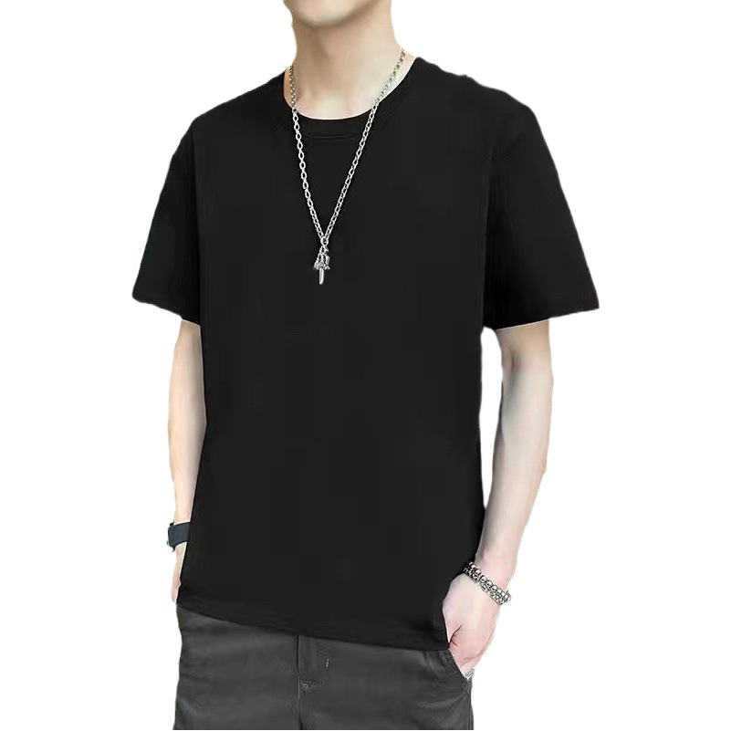 Camiseta de manga corta de color sólido 2026, nueva camiseta de verano para hombre, ajustada, clásica, versátil, para uso interior, para hombre y mujer
