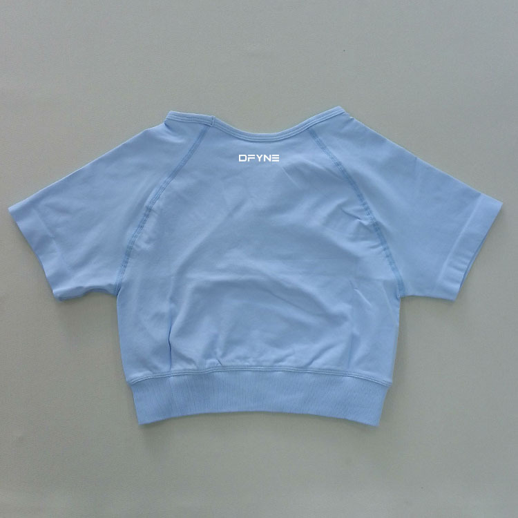 DFYNE Quick Drying Yoga Top For Sports Fitness Slimming Short-Sleeved Moisture Wicking Top_desvips.com