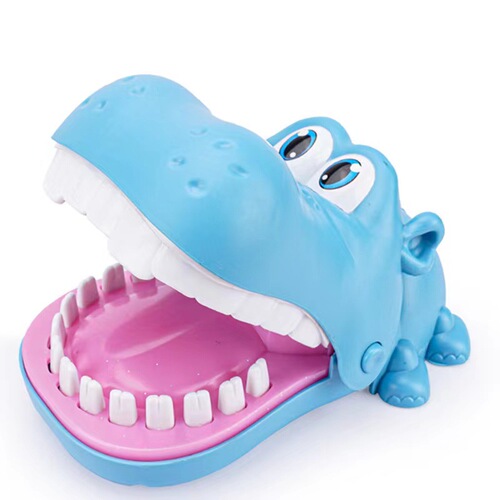 Large crocodile bites finger sound and light shark spoof parent-child game evil dog bites hand toy children's trick props
