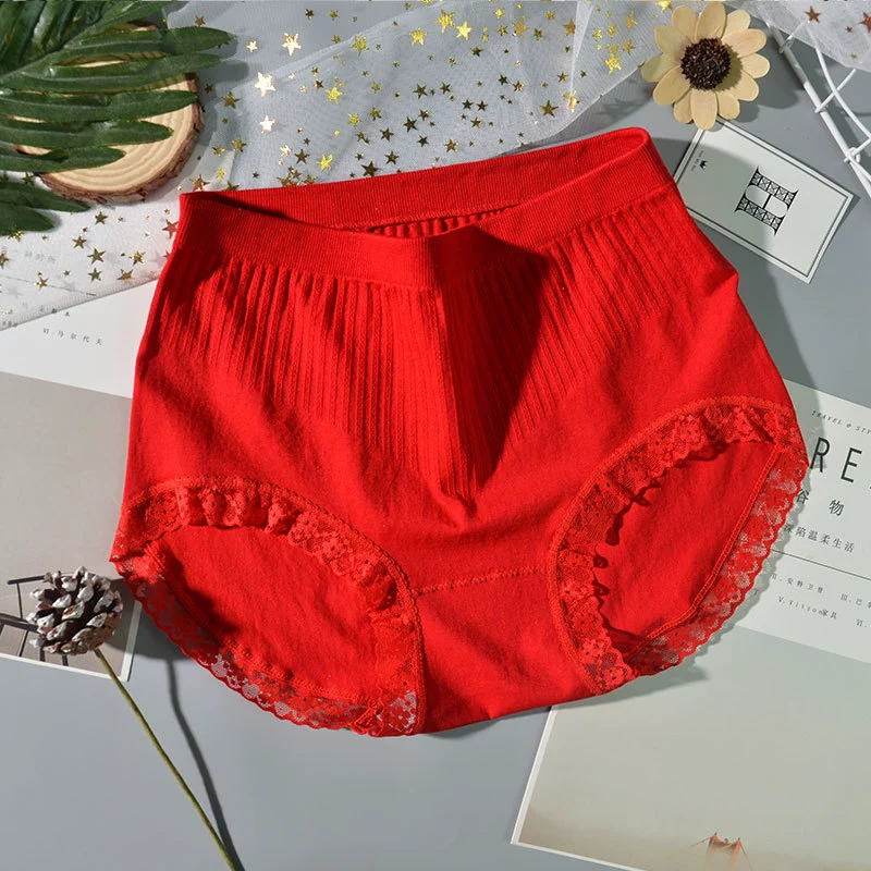Супер пуля женские хлопковые бесшовные фигуральные штаны Loves Lace Triangle Body Pants Duo 2029