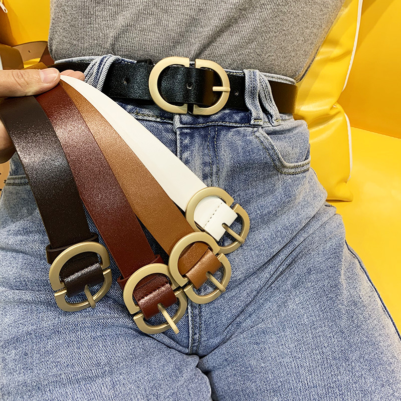 Cintura in PU da donna alla moda e alla moda, stile Ins, semplice e versatile, con jeans, tuta decorativa, cintura da uomo, cintura da donna alla moda_voghion.com