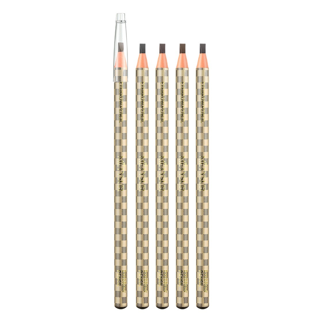 METYSUR Polygonum multiflorum fino tridimensional dibujo ceja lápiz maquillaje color renderizado impermeable al sudor-resistente no fácil de manchas de maquillaje pluma