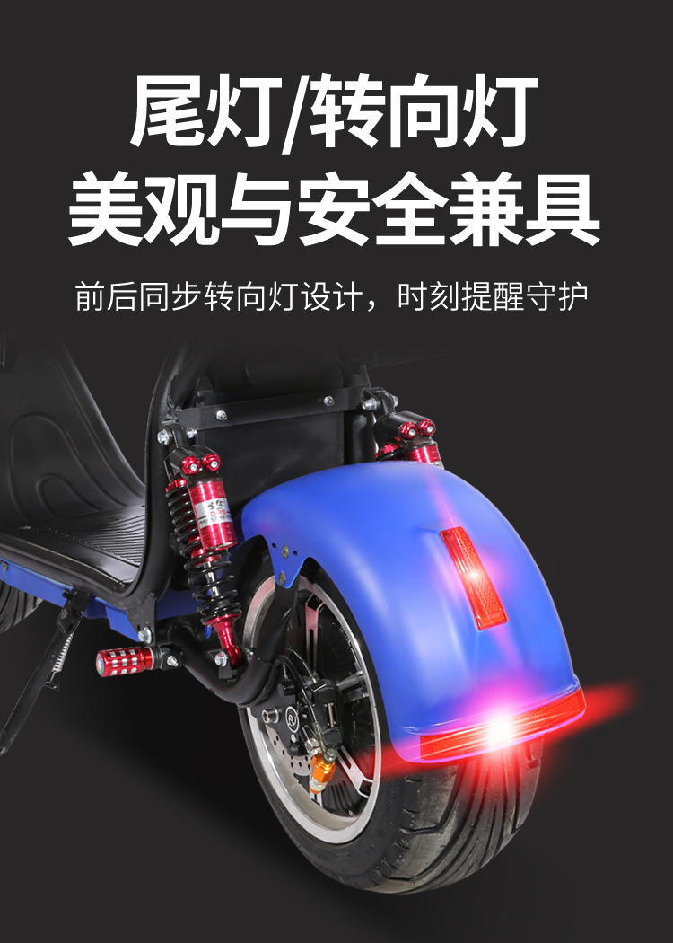 厂家直销新款哈雷电动滑板车可拆卸锂电池电瓶车成人电动摩托车