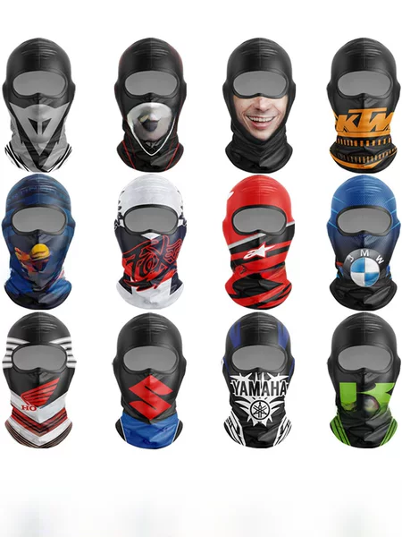 Motorcycle Riding Hood, Ski Sun Protection, Windproof Full Face Scarf, 3D Neck Gaiter, Harley Suzuki Ice Silk Mask Protection