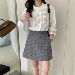 苏珊 韩系时尚复古波点高腰显瘦半身裙女2025秋季新款短裙TS251