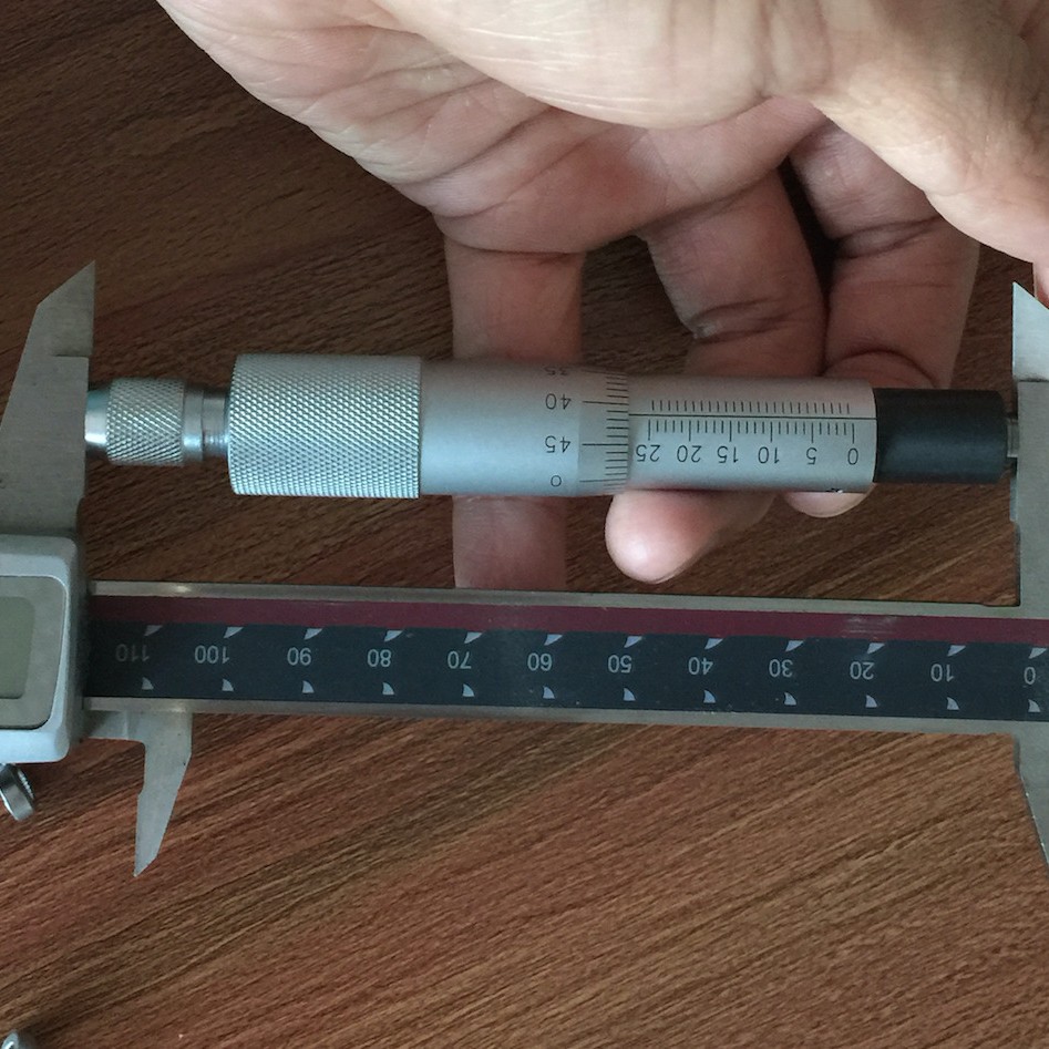 0-25mm平测量面自制微分头带棘轮挡爪心轴直径6.5mm外套直径18mm