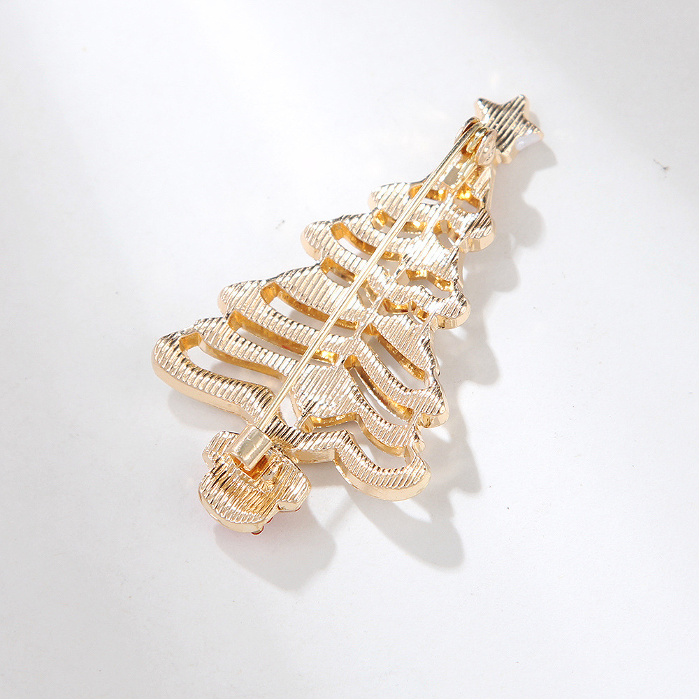 New European and American style cross-border creative cute pin flower flower enamel drop oil Christmas brooch factory direct sales