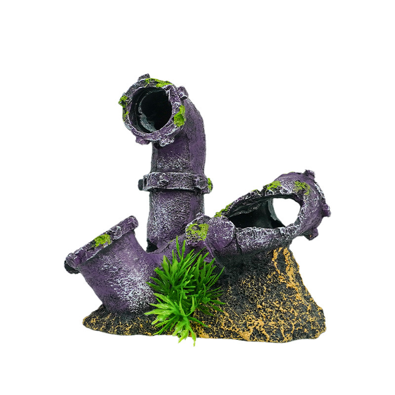 Fabulosa celebridad de Internet, paisajismo de peceras, tuberías de aguas residuales gastadas, decoración de peces y camarones, escondite de agujeros, decoración de acuarios, venta al por mayor transfronteriza