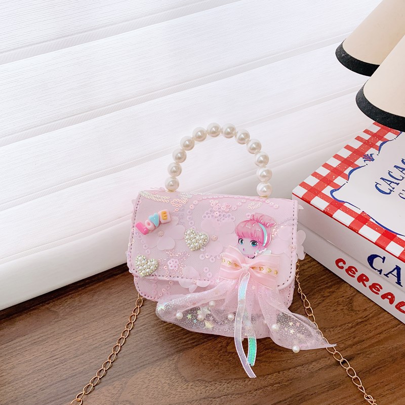 Bolsos infantiles nueva sirena niñas lindas bolsos princesas bolsos de moda niñas mochilas bolsos de perlas