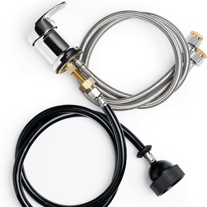 Professional Beauty Salon Shampoo Washing Bed Faucet and Sprayer Kit with Vacuum Breaker and Soft