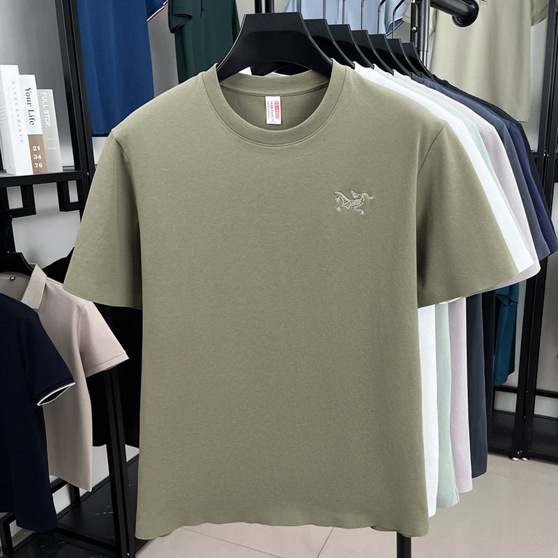 ソースファクトリーファッショナブルでカジュアルな高品質多用途プリント半袖Tシャツメンズ夏のトレンドカジュアル|undefined