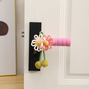 Flower Thickened Door Handle Protective Cover Bedroom Bathroom Anti-static Anti-collision Mat Children Anti-collision Door Handle Cover