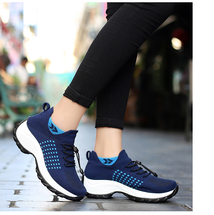 Casual Color Block Casual Sneakers Round Toe Low Heel Flat Shoes display picture 3