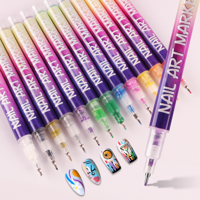 DIY Nail Art Painting Pens, Easy to Use, Suitable for Various Occasions, Convenient for Painting, Multi-Color Nail Art Outlining and Line Drawing Markers DIY Nail Art Painting Pens, Easy to Use, Suitable for Various Occasions, Convenient for Painting, Multi-Color Nail Art Outlining and Line Drawing Markers