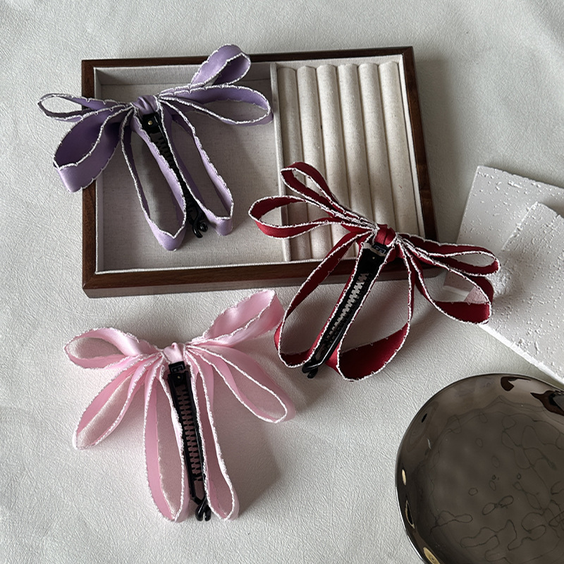 38g Weight Hair Clip Hair Accessories Type 1 Piece Quantity Casual, Holiday, Daily Occasion Cloth Material Bow Knot Pattern All Seasons Season Women's Gender Elegant, Sweet Style Elegant Sweet Women's Bow Knot Cloth Hair Clip 3
