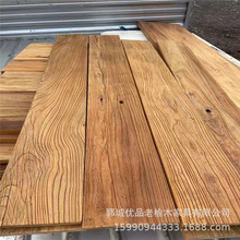 老榆木板材风化纹理老门板护墙板楼梯踏步板实木木地板老榆木茶桌