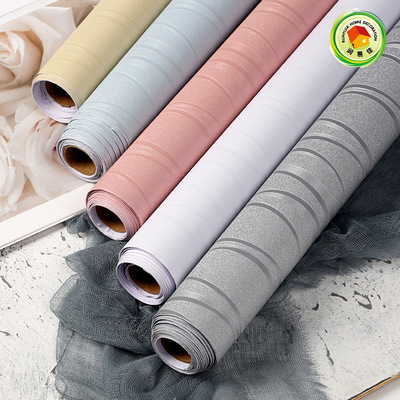 自粘PVC条纹墙纸客厅卧室书房宿舍防水加厚现代简约条纹壁纸批发|ru