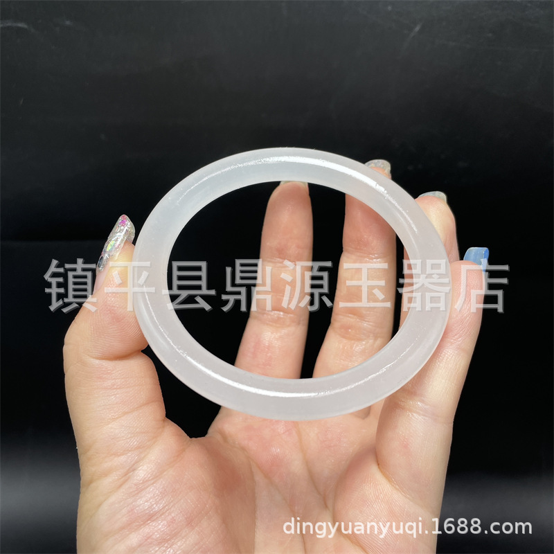 Ice Crystal Inking Jade Bracelet Manufacturer, Inking and Verdure Jade Bracelet, Moonlight Round Bezel Beauty Strap Lady Gift Bracelet