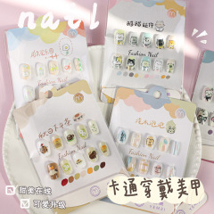 子供のかわいい服装の甲の漫画の爪の切れの完成品の爪の切れの偽の爪の甘い爪のパッチ