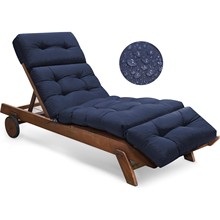 加厚防水躺椅垫防晒高密度海绵可拆洗绑带固定防滑垫绑带款沙滩垫