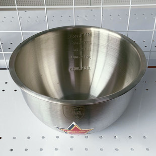 304 Stainless Steel Cooking Basin Thickened Japanese Style Scaled Salad Basin Household Deepening Egg-beating Basin Baking Tools
