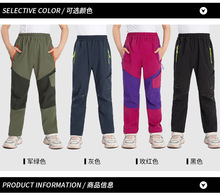2021秋童裤跨境户外运动休闲儿童速干裤春秋小中大童长裤校服裤