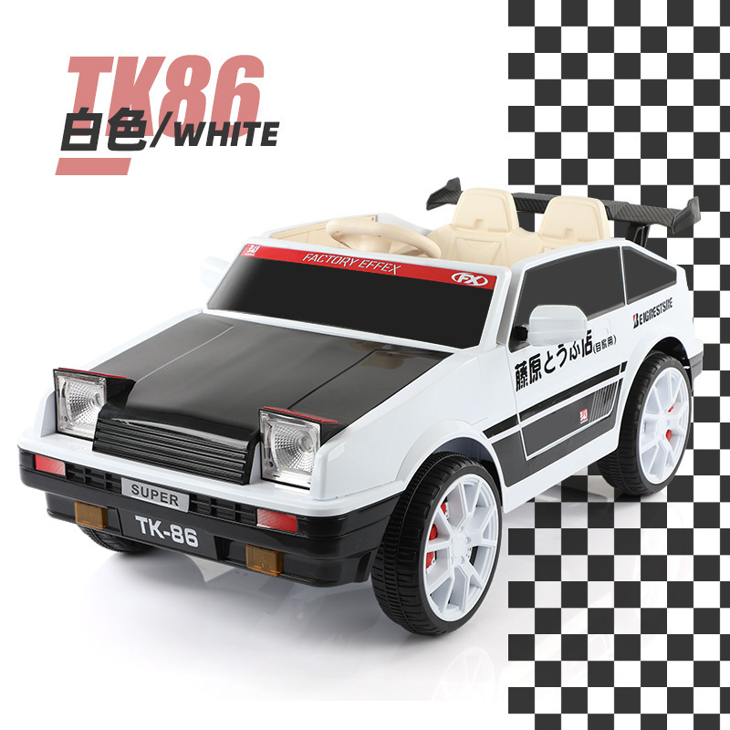 Coche de juguete eléctrico para niños, coche deportivo clásico, película y televisión, cuatro tracciones con control remoto, oscilación, niños y niñas pueden sentarse.