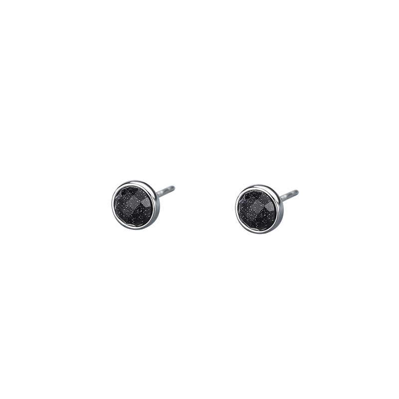 Boucles d'oreilles rondes en argent sterling s999 mixte_voghion.com