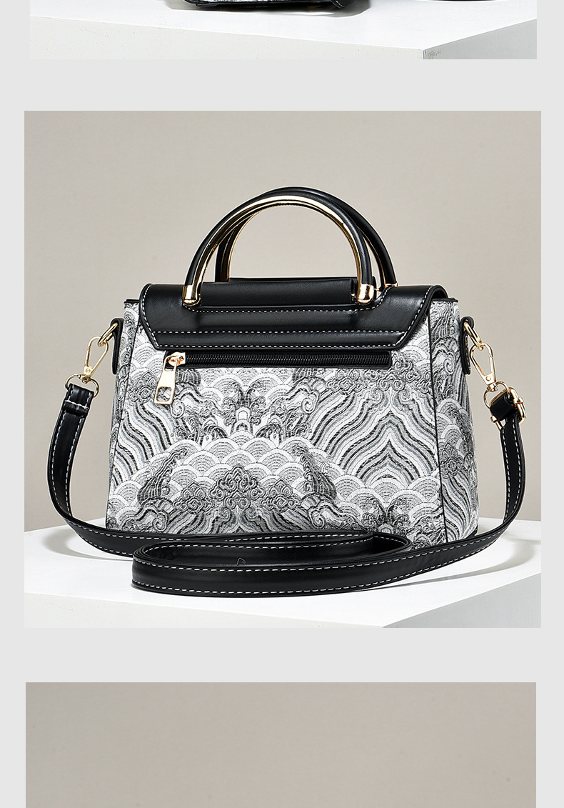 683g Weight Polyester Lining Material Flip Cover Closure Type Single Shoulder Strap Strap Type Handbag Bags Type Casual, Daily Occasion Pu Leather Material Color Block Pattern All Seasons Season Women's Gender Vintage Style, Classic Style Style Square Shape Medium Size Women's Medium Pu Leather Color Block Vintage Style Classic Style Square Flip Cover Handbag
