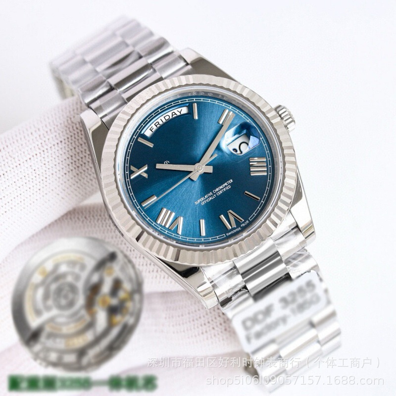 Laojia Sunday Dual Calendar Log Series Watch Fully Automatic Mechanical Men's Watch Cross-Border Watch Wholesale