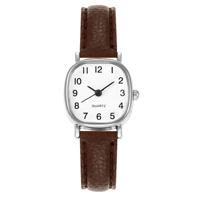 Cross-border Square Watches Manufacturer Simple Personality Retro Student Ladies Quartz Leather Strap Women's Watches Women's Wholesale