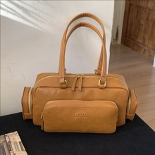 跨境复古百搭波士顿包包女2025冬季新款高级感休闲洋气单肩腋下包