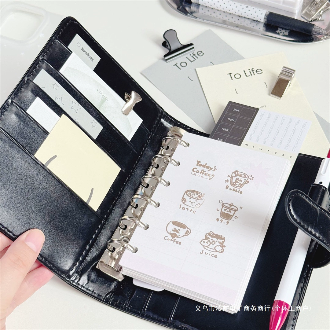 Black high quality handheld laptop for students, notebook, tear-off sheet