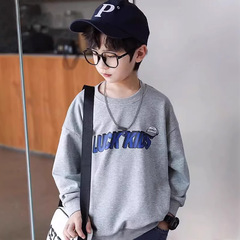 Children's boys' hoodie spring and autumn style cute fashion outfit autumn boys spring top round neck long sleeve base shirt