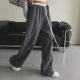 South Korea purchasing women's Korean style new loose drawstring elastic waist suit women's pants sagging wide leg slim casual pants