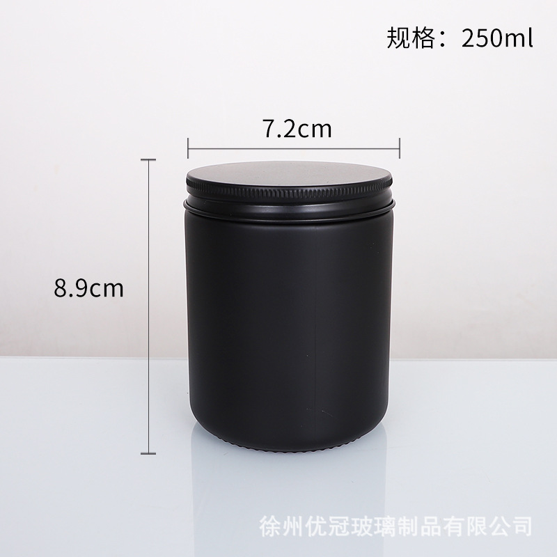 Lámpara de aceite de bananas 250ml vasos de vidrio DIY candelabro vasos vacíos con tapa en latas de vidrio