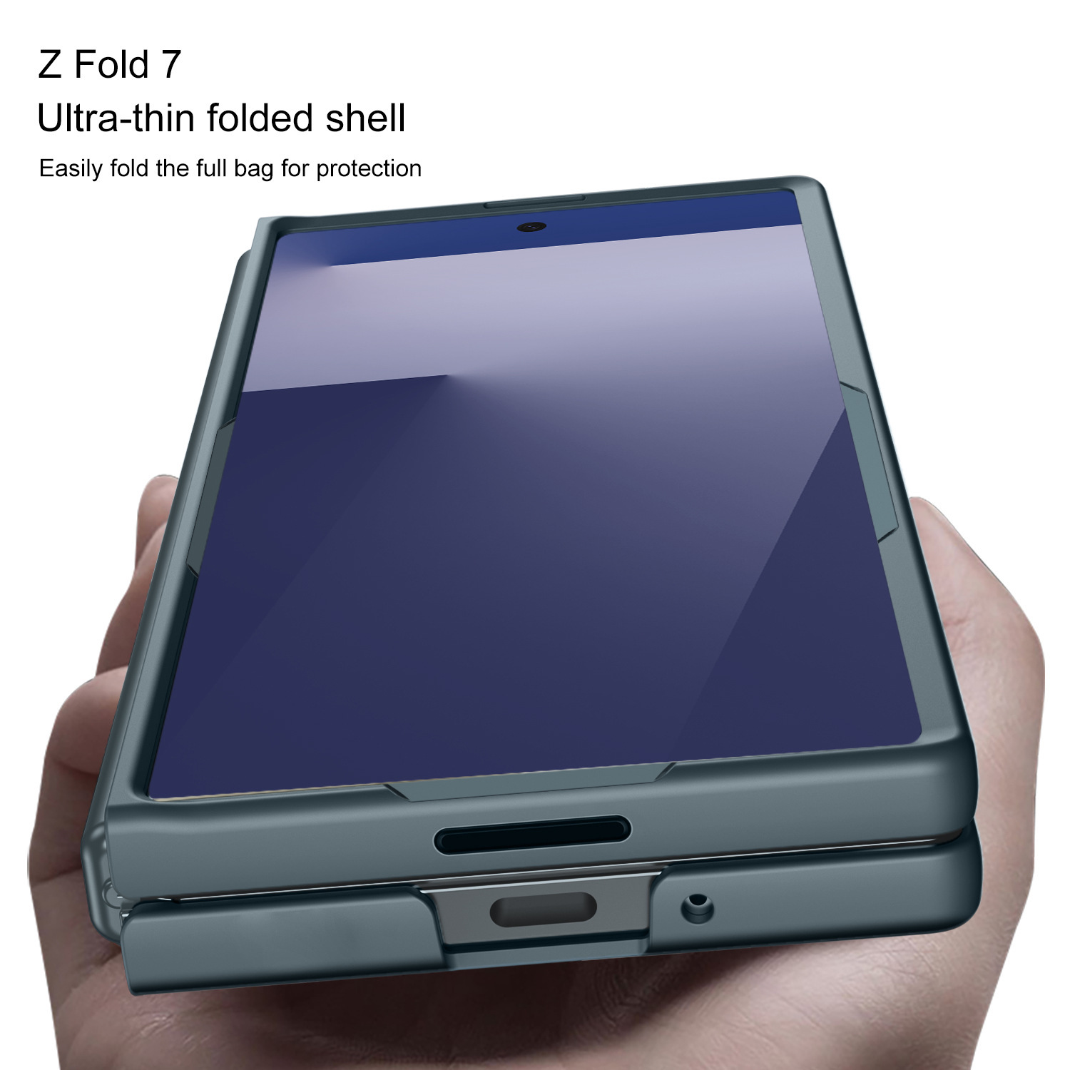 Geeignet für Samsung Handyhülle, faltbares Display, mattes Zfold7 Zweiteiler-Set, PC-ölbeschichtete, einfarbige Schutzhülle,_voghion.com