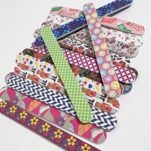 Cross-Border Nail File, Manicure Tool, Printed Double-Sided Polishing Strip, Manicure Sponge Strip, Rubbing Strip, Frosting Strip