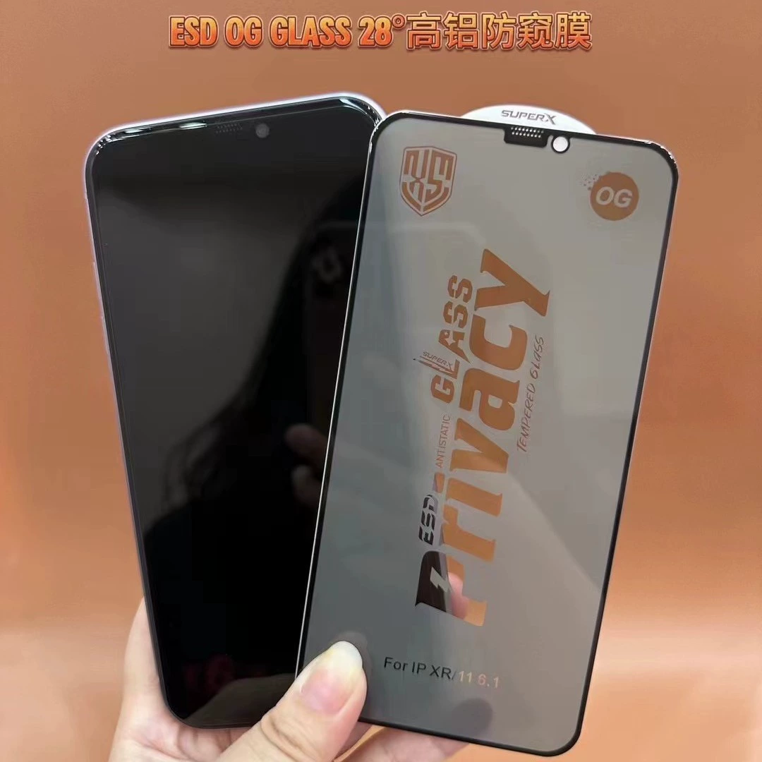 Подходит для Apple 15PROMAX/14/13/Высококалюминиевая, сетка с большой дугой, пылезащитная, антистатическая, черная, с ромбовидным узором, закаленная пленка с защитой от подглядывания
