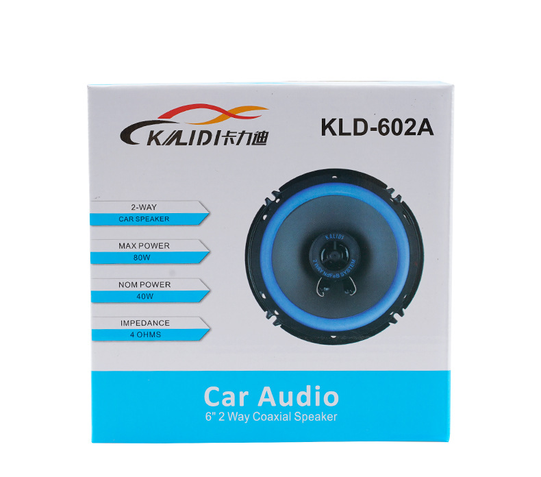 Factory Direct Sales Foreign Trade Cross-Border E-Commerce Kld-602A Car Audio Speaker Coaxial 6inch Car-Mounted Modified Speaker