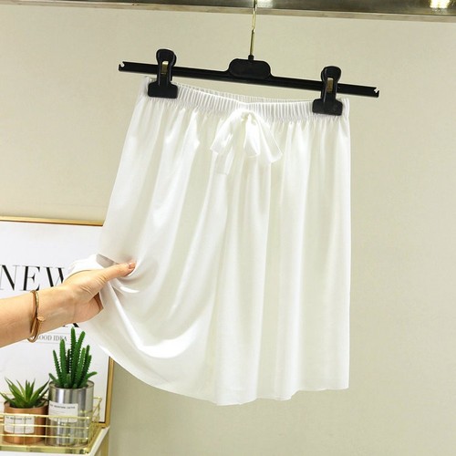 Summer Ice Silk Thin Edge Casual Home Shorts for Women Loose Plus Size Home Cool Sleep Pants - Korean Version