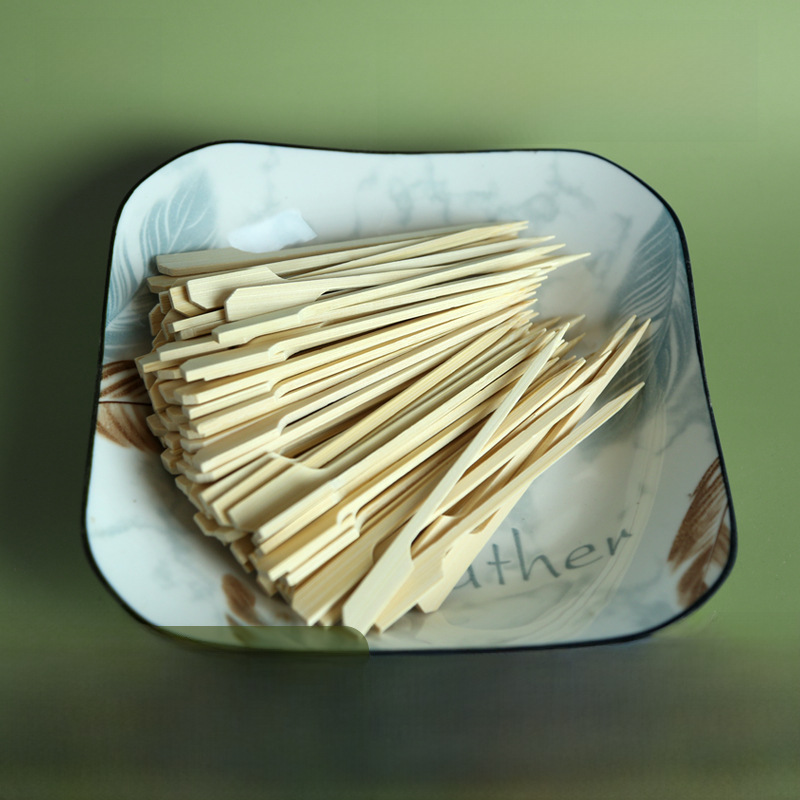 厂家批发15cm厘米关东煮烧烤签子三明治铁炮串烫印店名LOGO扁