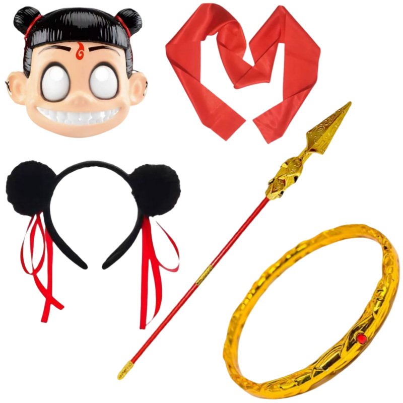 New Magic Boy born electroplating Nezha Qiankun ring hand-plated stitching fire pointed gun combination Nezha Qiankun ring New Magic Boy born electroplating Nezha Qiankun ring hand-plated stitching fire pointed gun combination Nezha Qiankun ring