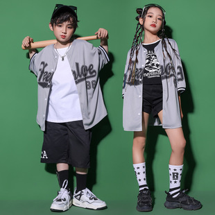 Girls' Jazz Dance Costume Stylish Japanese Street Dance Performance Outfit Set Children's Hip-Hop Runway Stage Trendy
