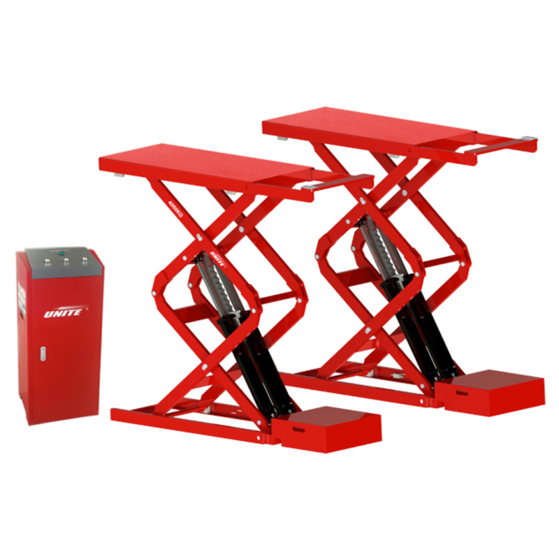 优耐特U-E40A藏地小剪液压举升机 汽车维修剪式举升机地藏小剪4T